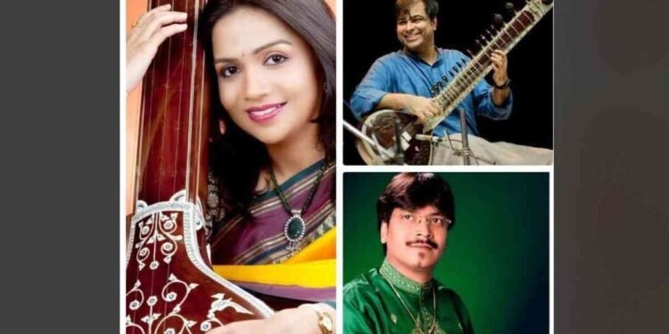 Fagunotsav, Dhaani Music and Cultural Foundation, Fagunotsav 2025, Bhartiya Vidya Bhavan Mumbai, March 22 2025 Events, Mumbai Cultural Events, Indian Classical Music Festival, Spring Music Festival, Classical Music Mumbai, Purbayan Chatterjee, Sitar, Ranjit Pathak, Santoor, Savani Shende, Classical Vocal, Anubrata Chatterjee, Tabla, Ajit Pathak, Rohit Mujumdar, Harmonium, Guru Tarun Bhattacharya, Santoor Ashram, Spring Festival, Indian Culture, Holi, Maha Shivaratri, Rang Panchami, Fagun Month, Indian Classical Music, Ragas, Paraj Basant Bahar Dadra, Hori, Chaiti, Mumbai Events, Girgaon Chowpatty, BookMyShow, Mumbai Concerts, Cultural Foundation, Non-Profit Organization, Music Festival, Live Music, Cultural Events, Indian Music, Classical Music,