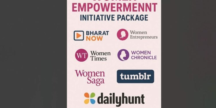 Women empowerment initiative, Women's rights platforms, Digital empowerment women, Women entrepreneurs support, Women's media platforms, Gender equality initiatives, Bharat NOW, Women Entrepreneurs, Women Times, Women Chronicle, Women Saga, DailyHunt women, Tumblr women community,