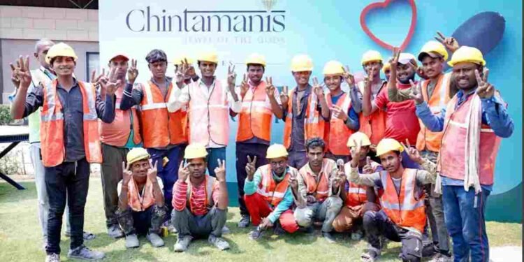 Chintamanis Group, Labour Day 2025, Free Medical Camp Gurugram, Construction Worker Health, Worker Welfare India, Corporate Social Responsibility ,CSR, CSR Real Estate India, Gurugram News, Dwarka Expressway Sector 103, Employee Welfare Programs, Health Checkup Camp, Vikas Dua Chintamanis, Aashi Dua Chintamanis, International Labour Day India, Real Estate Developer CSR,