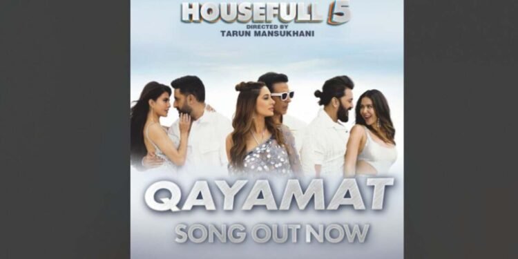 Qayamat Song, Housefull 5, Sajid Nadiadwala, Housefull 5 Cast, Akshay Kumar, Abhishek Bachchan, Riteish Deshmukh, Jacqueline Fernandez, Bollywood Song, Hindi Movie Song, New Song Release, Bollywood Film, Nadiadwala Grandson Entertainment, Tarun Mansukhani, Cruise Song, Summer Release 2025, June 6 2025, Laal Pari Song, Dil E Nadaan Song, Bollywood Comedy, Multi-starrer Film, Indian Cinema, Neha Kakkar, T-Series Music, Adil Shaikh Choreography, Sanjay Dutt, Jackie Shroff, Nana Patekar, Fardeen Khan, Chunky Pandey, Johnny Lever, Shreyas Talpade, Dino Morea, Nargis Fakhri, Sonam Bajwa, Chitrangada Singh, Soundarya Sharma, Nikitin Dheer,