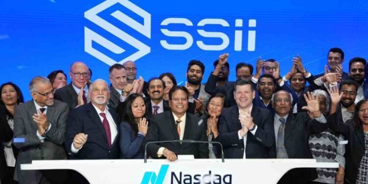 SS Innovations Nasdaq Debut, Indian Medtech Nasdaq, SSI Mantra Surgical Robot, Made in India Global MedTech, SSII Stock Listing, Dr. Sudhir Srivastava Nasdaq, Robotic Surgery India, Healthcare Innovation India, Affordable Robotic Surgery, SS Innovations Revenue Growth, Global Medical Technology, Nasdaq Bell Ringing Ceremony, Indian Start-up Success Story, SSI Mantra International Approval, Advanced Surgical Robotics, SS Innovations International Inc. ,SSII, SSI Mantra Clinical Validation, Robotic Cardiac Surgery India, Medical Device Manufacturing India, Future of Healthcare Technology, Indian Companies on Nasdaq, Cost-effective Robotic Systems, SS Innovations Expansion Plans, FDA Approval SSI Mantra, CE Mark SSI Mantra,