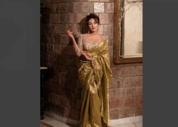 Seerat Kapoor, Gaddar Film Festival, Pure Tissue Saree, Indian Actress, Red Carpet Fashion, Tollywood, Issa Designer Studio, ₹70000 Outfit, Anahita Dhawan, Run Raja Run