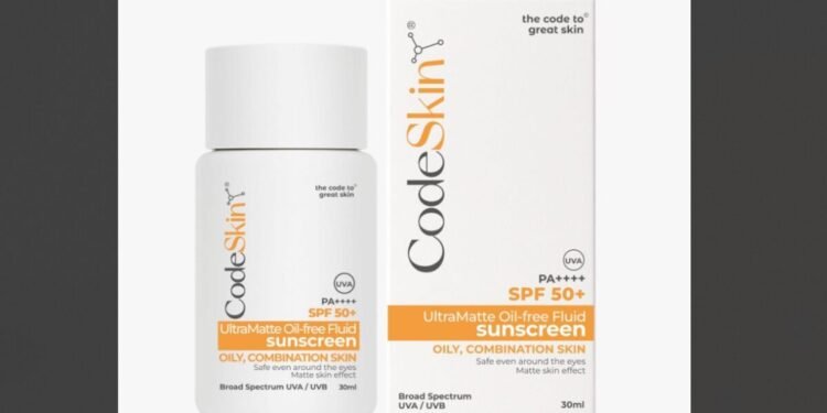 CodeSkin launches UltraMatte Oil-Free Fluid Sunscreen SPF 50+ for oily skin - lasting protection with a clean, matte finish 1 CodeSkin UltraMatte Sunscreen, CodeSkin SPF 50, oil-free fluid sunscreen, CodeSkin oily skin, matte finish sunscreen
