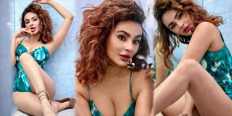 Seerat Kapoor monokini, Seerat Kapoor beach photos, green starfish monokini, Seerat Kapoor sheer skirt, Seerat Kapoor viral pictures, winter holiday fashion 2025,Seerat Kapoor, Actress Seerat Kapoor