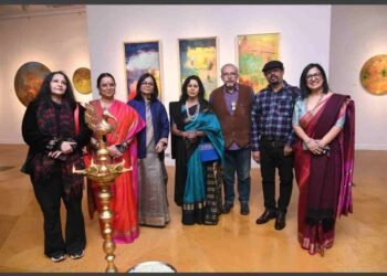 Meena Yadav exhibition, Astitva The Essence of Being, abstract art India, Visual Arts Gallery IHC, contemporary abstract artist, art exhibition Delhi 2025, nature-inspired abstract art, Indian Habitat Centre exhibitions