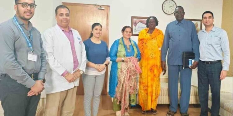 Ex Governor of South Sudan, diabetic neuropathy treatment India, Kailash Hospital Noida, medical tourism India, international patient treatment India, diabetic nerve damage recovery, Dr Prabhat Kumar Kailash Hospital