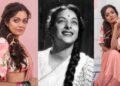 Actress Sheena Chohan ,Sheena Chohan Nargis Dutt tribute, Mother India look recreation, Bollywood retro fashion, Sheena Chohan sarees, iconic Indian cinema looks,Sheena Chohan