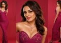 Seerat Kapoor Wows Fans in a Stunning Ohaila Khan Magenta Gown 12 Seerat Kapoor , Actress Seerat Kapoor ,Seerat Kapoor, Seerat Kapoor fashion, Ohaila Khan couture, Magenta gown, Bollywood red carpet fashion,