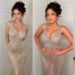 Seerat Kapoor’s Red Carpet Look: Sparkling Champagne Gown & Flawless Glamour 2 Seerat Kapoor ,Seerat Kapoor red carpet, Champagne couture gown, Kiki designer dress, Bollywood celebrity style, Dynamic Screen Presence Award, Wedding reception fashion inspiration, Blu Diamonds jewellery, Mermaid silhouette gown,Actress Seerat Kapoor,