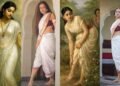 Sheena Chohan, Shakuntala, Raja Ravi Varma, Indian Mythology, Sheena Chohan Photoshoot, Bollywood Actress, Evolve Back Hampi, Indian Art Reimagined, Shakuntala Painting, Contemporary Indian Woman