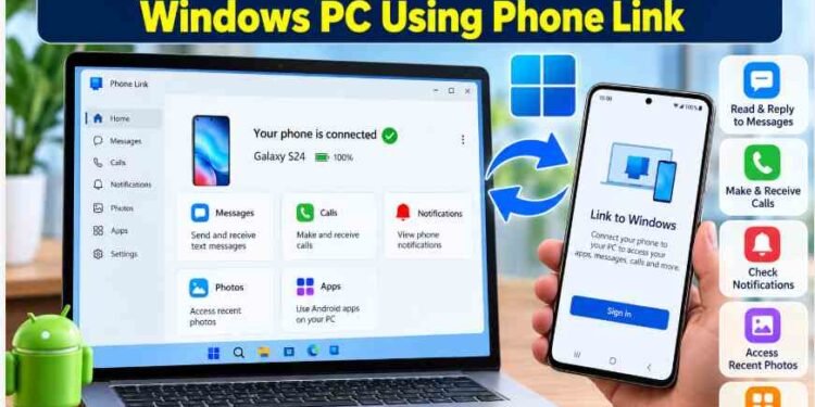 How to connect an Android phone to a Windows PC using Microsoft Phone Link