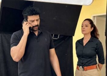 Sheena Chohan in an intense police avatar from Jatasya Maranam Dhruvam BTS